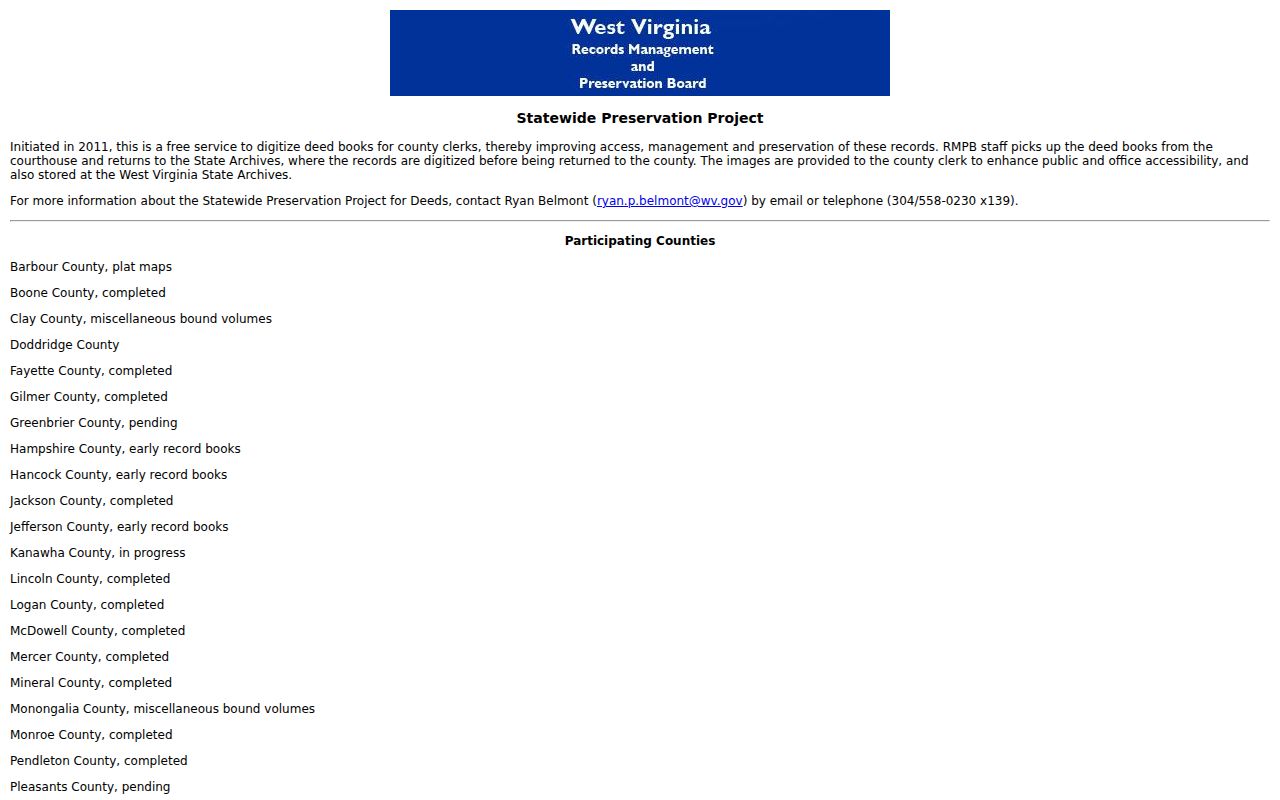 Wood County former property owners State deed preservation project record page
